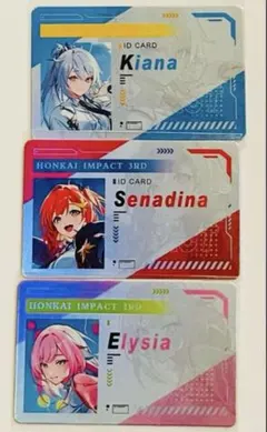 崩壊3rd 秋葉原 特典 ステッカー カード クリアカード　エリシア 3枚セット 崩壊3rd 秋葉原 特典 ステッカー カード クリアカード エリシア 3枚