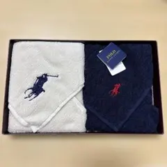 ポロ タオルセット ホワイト ネイビー