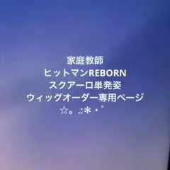 くろののん様 ウィッグオーダー お見積もりページ☆。.:＊・゜