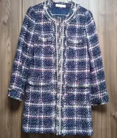 NATERIAL BEAUTY チェック柄ツイード　コート