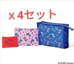 4セット 大人のおしゃれ手帖 8月号増刊 付録 ディズニー ポーチ3点セットのサムネイル