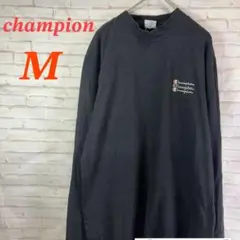 チャンピオン　コットンTシャツ　長袖 ロゴ　ハイネック　スリット　ブラック　Mのサムネイル