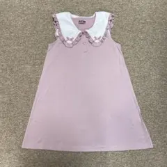 PIAMON フリル襟 ノースリーブワンピース