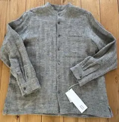 ateliernaruse linentweed bandcollarshirt