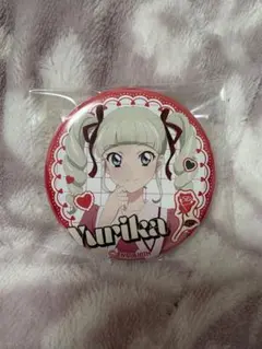アイカツ！藤堂ユリカ 缶バッジ Girly RED 未使用　アニメイト