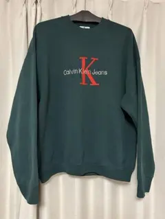 カルバンクライン Calvin Klein Jeans 深緑 スウェット