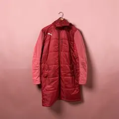 【美品】Puma 上下セット赤 フード付き ベンチコート　フォーマー