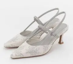 RANDA トワルドゥジュイバックストラップパンプス