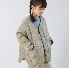 coca キルティング　コート　カーキ　100 ブルゾン　男女兼用　新品　上着