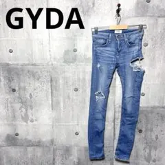 GYDA ジェイダ SIDE RIPPED スキニーデニムパンツ ジーンズ M