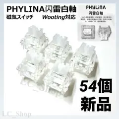 PHYLINA 闪雷白軸 White Lightning 新品 54個