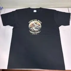 FAITH CAN MOVE MOUNTAIN プリント Tシャツ ブラック L