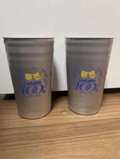 기린 브루어리 요코하마 공장 100주년 기념 알루미늄 컵 2개 세트