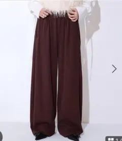 JEANASIS接触冷感スウェットコクーンタックパンツ