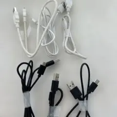 USBケーブル 6本セット ホワイト ブラック　Micro USB Type-B