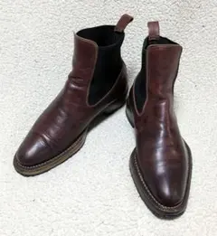 ダークブラウン レザー サイドゴアブーツ リペア