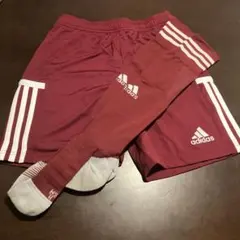 adidas サッカー用ハーフパンツとソックスセット　子供用　140〜150cm