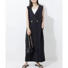 【新品】ラビアンジェ　XL　ゴールドボタンジャンパースカート