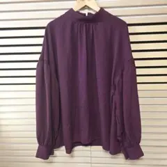 earth music&ecology ハイネックブラウス ボルドー F