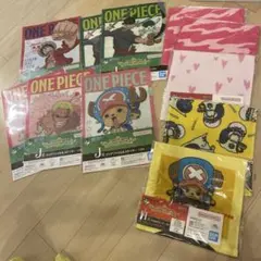 一番くじ ワンピース H賞 タオルアソート5枚J賞クリアファイル6枚