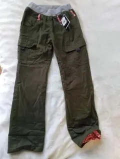 10/16 130★新品 あったか長ズボン ロングパンツ カーキ 緑