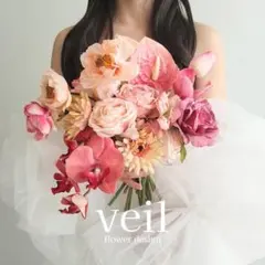 ウェディングブーケ　造花　結婚式　前撮りブーケ　ピンク　胡蝶蘭　披露宴　挙式