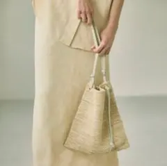 トゥデイフル ラフィア ショルダーバッグ 2way