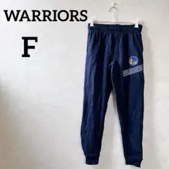 レア✨ ウォリアーズ 【F】 ロゴ入り 長ズボン ネイビー スウェット 裏起毛