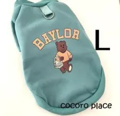 グリーン L 買い物クマさん トレーナー 裏起毛 フック付き カラバリあり