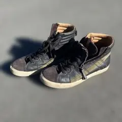 DIESEL 黒 レザー ハイカットスニーカー