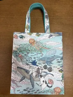 おとぎの国の猫と仲間たち　ハンドメイド　ミニトート　ミニバッグ