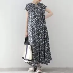 極美品 SLOBE IENA Geometric Flower ワンピース F