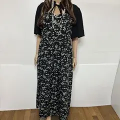 大きめサイズ2XL 春♡大人気♡花柄ロングワンピース　マキシワンピース