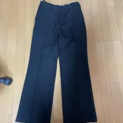 黒 スラックス ストレートレッグ