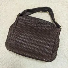 ハンドバッグ マット本革✖️パイソン革 ブラウン トート デパート購入 