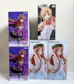 ソードアートオンラインアスナフィギュア5体BiCutebunniesfigure