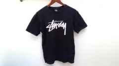 Stussy ステューシー　プリント Tシャツ 　レア　ブラック　ロゴ　正規品