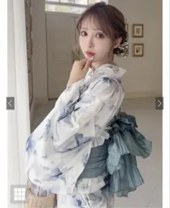大幅値下げ⭐️新品未使用⭐️Retica 花柄浴衣・帯2点セットホワイト