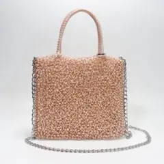 アンテプリマ スタンダード スクエア ミディアム ホワイト ピンク バッグ