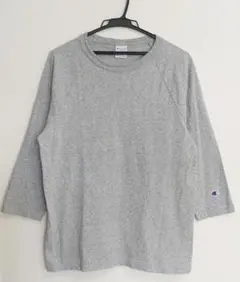 Champion グレー ラグランスリーブ 七分袖Tシャツ M チャンピオン