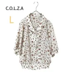 C.O.L.Z.A コルザ　レディース　半袖　ブラウス　花柄　L 春夏