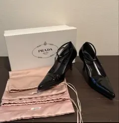 【週末セール】PRADA ポインテッドトゥパンプスフラットシューズ 21.5cmのサムネイル