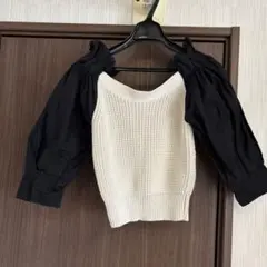 ZARA オフショルダー ニットトップス