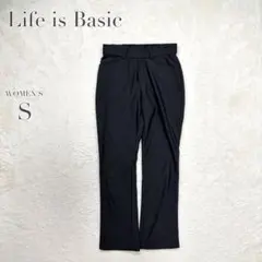 ライフイズベーシック✨ストレッチパンツ テーパード 裏起毛 綺麗め オフィカジ