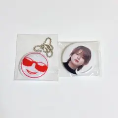 INI xquare カプセルトイ イラストキーホルダー ミニ缶バッジ 松田迅