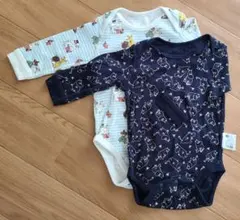 UNIQLO ムーミン 長袖ベビー肌着 ボディスーツ ロンパース 2枚 70cm