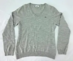 【DR040】LACOSTE レディース Vネックニット セーター 42サイズ
