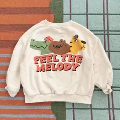 ZARA ワニ　くま　トラ　トレーナー　アイボリー　104サイズ