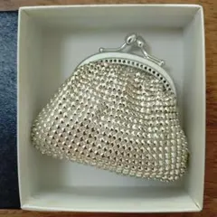 ROSAIRE シルバー ビーズ コインケース がま口 財布 小銭入れ 未使用