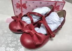 axesfemme Kawaii リボンパンプス　赤　ワイン